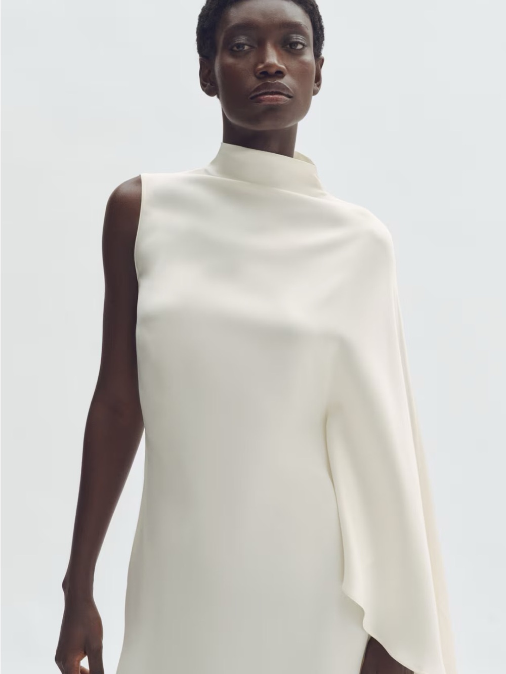 STELLA MCCARTNEY H&M
SATIN CAPE DRESS Cream Size XS Ivory - Picture 5 of 5